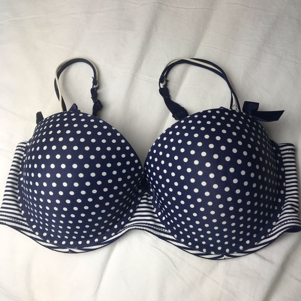 La Vie en Rose Polka Dot Push Up Bra 36D